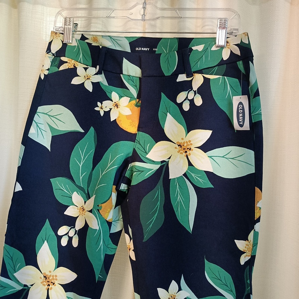 NWT Old Navy Pixie Floral Stretch Multi Color Pan… - image 2